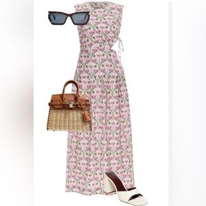 Agua by Agua Bendita Otoño Trebol cotton midi dress